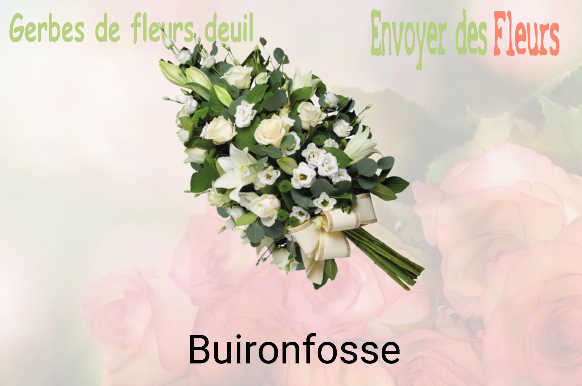Gerbe de fleurs de deuil livrée à Buironfosse